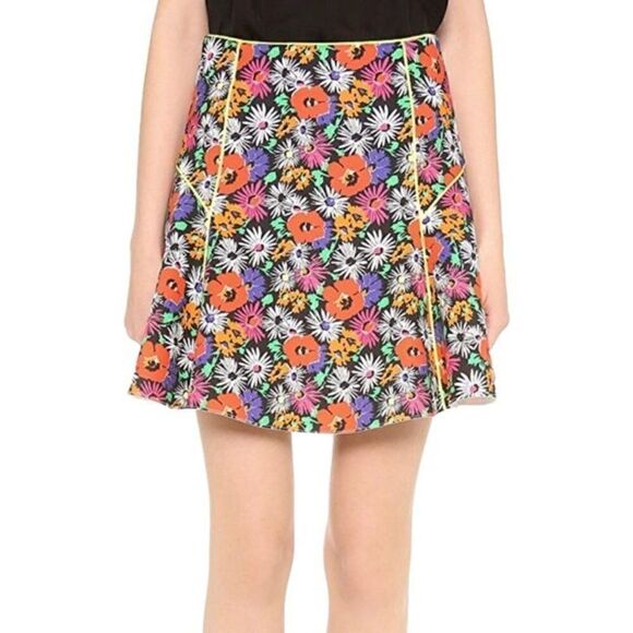 Veronica Beard Dresses & Skirts - Veronica Beard Red Scuba Hothouse Floral Skirt Size 4